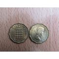 GB 1967 Elizabeth II Brass Threepence 3d Coin H...