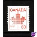 CANADA 1982 SG1036 30c BRIGHT SCARLET COIL STAM...