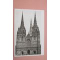 Lomax Postcard -Cathedral West Front - Lichfiel...