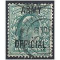 1902 O48 1/2d Blue-Green Army Official Fine Use...