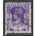 BURMA 1938 KG6 SG19 3 PIES USED