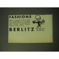1948 Berlitz School of Languages Ad - Fashions