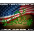 Hippie Peace Frog Vinyl Car Window Decal USA Se...