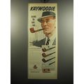1957 Kaywoodie Pipes Ad - Accents the male look