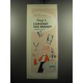 1957 Coronet VSQ Brandy Ad - art by Paul Rand - Ready for something better?