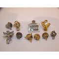 MIXED LOT OF HAT PINS - ANGELS CHERUBS CROSS ST...