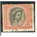 Rhodesia & Nyasaland 1954 QEII 2/- 6d Black & R...