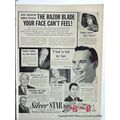 SILVER STAR RAZOR BLADES 1949 shaving vintage ad