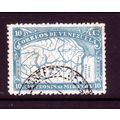 VENEZUELA 1896 SG 170 10c BLUE MAP OF VENEZUELA...