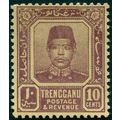 Trengganu 1910 10c purple on yellow SG9 unused