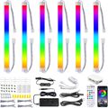 LABOREDUCER RGB under Cabinet Lights,6 Pack Plu...