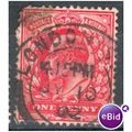 GB stamps 1902-10 KEV11 - 1d SG219 London 30