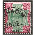 India 1911 SG137 1 Rupee Green & Scarlet Good/F...