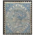 Gibraltar 1886 SG11 2 1/2d Blue avg (crease & t...