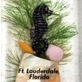 Ft Lauderdale Florida Souvenir Keychain Faux Se...