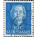 SURINAM, Queen Juliana, blue 1951, 40c