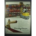 1960 Coventry Climax Fork Lift Trucks Ad - By t...