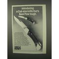 1981 Schrade Uncle Henry Bear Paw LB7, Cub LB1 Knive Ad