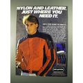 1988 Hein Gericke Cadet Jacket Ad - Nylon and Leather