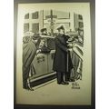 1950 Cartoon by Peter Arno - It's a boy!