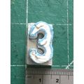 '3' Celebration Cake Blue 1:12th scale miniature