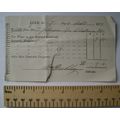 1872 receipt for water, Leek - Johnson for Chal...
