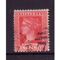 AUSTRALIA VICTORIA 1899 SG357 Id ROSE RED FINE ...