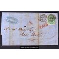 Great Britain GB #28b to USA 1860 Cat $425 Deep...