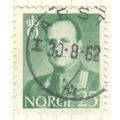 Norway 1958 - 25ore green - King Olav V - used