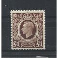 GB.SG478c £1 Brown.Mounted Mint.Jul25
