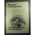 1968 Victor Temporaries Ad - Meet Calculating Woman