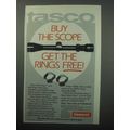 1988 Tasco Scopes Ad - Buy the Scope Get The Rings
