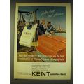 1964 Kent Cigarettes Ad - Filter taste and pleasure