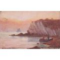 Artist Drawn Freshwater Cliffs Isle Of Wight Po...