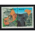 Brazil Leopard Bird pair 1992 MNH SG#2549-2550 ...