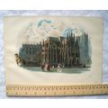 Vintage: coloured engraving - Westminster Abbey