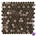 Mosaics Metal Tile Penny Bronze Stainless Steel...