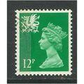 Wales GB 1986 12p Yellow green Machin SG W36 (F...
