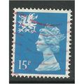 Wales GB 1989 QE2 15p Brt Blue Machin SG W 41.(...