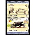 St. Lucia 1984 - Cars - 2 x $1 Se-tenant MNH St...