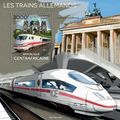 CENTRAL AFRICA 2014 SHEET MNH GERMAN TRAINS ALL...