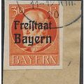 GER (BAVARIA) 1919 30pf KING LUDWIG III' (FREIS...