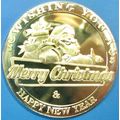 Merry Christmas. Challenge Coin. Souvenir. Gold...