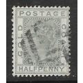 GOLD COAST 1884 1/2d HALF PENNY QV USED