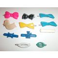 Lot of 11 Vintage Girl's Plastic Barrettes