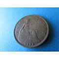1929 GEORGE V HALFPENNY - COIN - 2 FREE POST. A