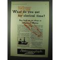 1931 Addressograph Company Ad - Get for Clerica...