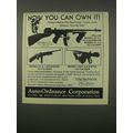 1980 Auto-Ordnance Tommy Gun Ad - Model 27 A-1,...