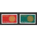 ITALY 1970 EUROPA SG 1257 / 1258 SET 2 VALS M /...