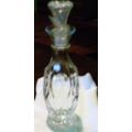 Glass Bath Oil bottle plastic stopper on glass lid